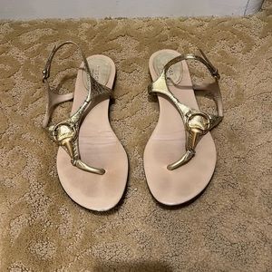 Gold Gucci Sandals size 38 1/2.